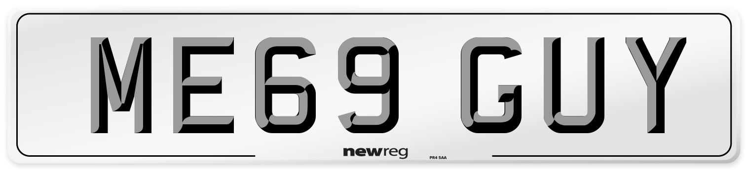 ME69 GUY Number Plate from New Reg